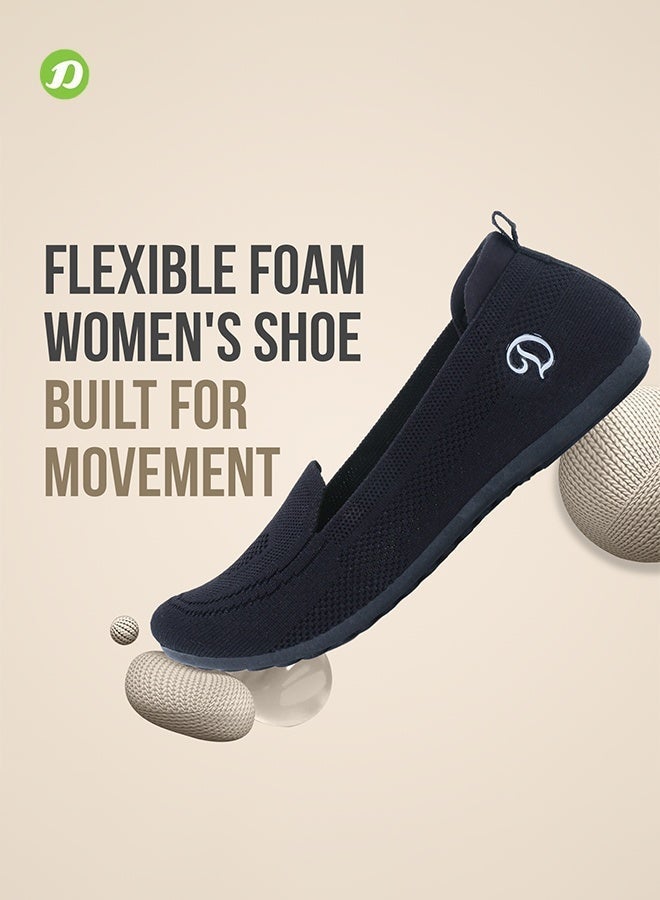 DOCTOR EXTRA SOFT حذاء دكتور إكسترا سوفت المرن المصنوع من إسفنج الذاكرة للنساء، مناسب للمشي والتدريب في الصالات الرياضية والاستخدام اليومي والرياضة، سهل الارتداء، خفيف الوزن، برباط، حذاء رياضي سهل الارتداء للجري للسيدات والفتيات D-1003 - Image 2